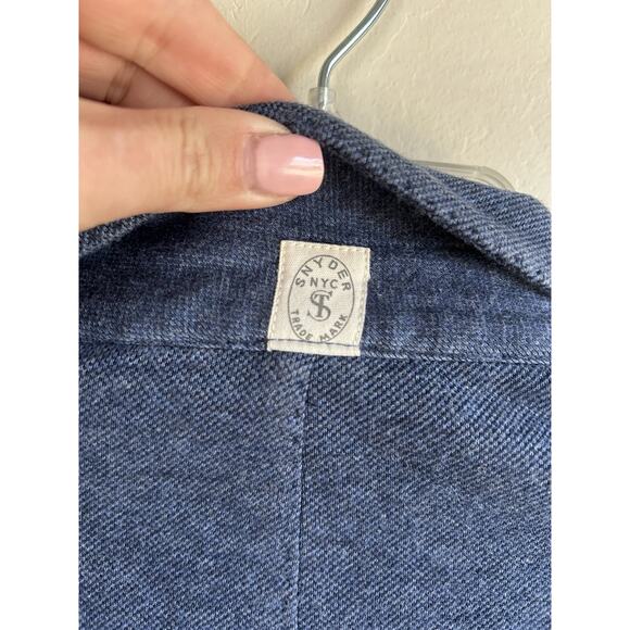 Todd Snyder Mayfair Fit Italian Knit Blazer Mens 40R Blue Cotton Sport Coat - Picture 10 of 12